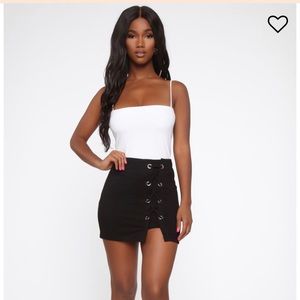 FashionNova Living for Love Ponte Miniskirt Black